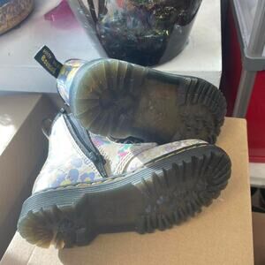 White and blue dr martens